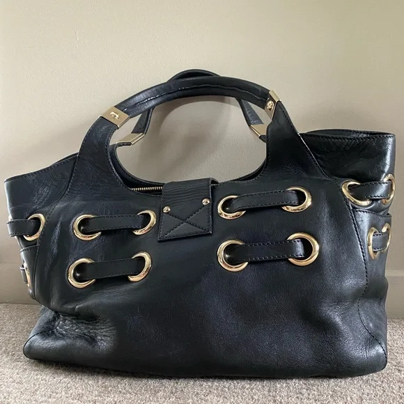 Authentic Jimmy Choo large black shoulder bag - Picture 3 of 7